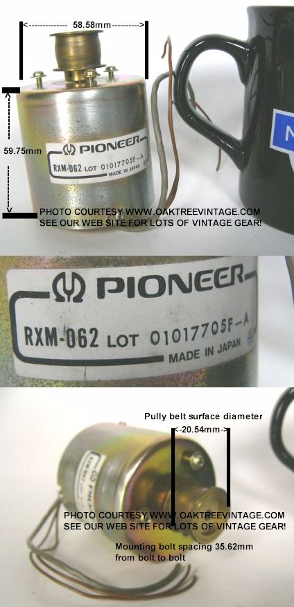 Pioneer RT-909, 901 Reel Motor RXM-060, Open Reel Tape Deck Used Parts