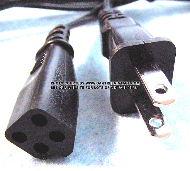 Replacement Sony AC Power Cord, Mains Cable for vintage Short-Wave / World  Radios, reel to reel tape decks