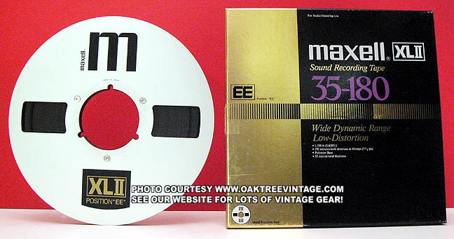 Maxell UD 35-180 Silver metal vintage reel to reel recording tapes