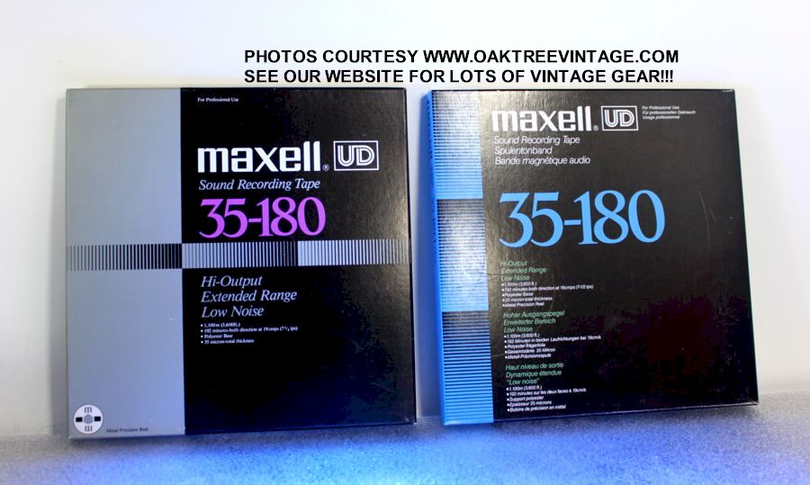 LOT of 4 MAXELL UD 35-180 REEL TO REEL TAPES 10.5 METAL REEL