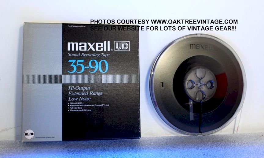 Maxell UD 35-180 Silver metal vintage reel to reel recording tapes